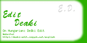 edit deaki business card