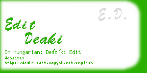 edit deaki business card